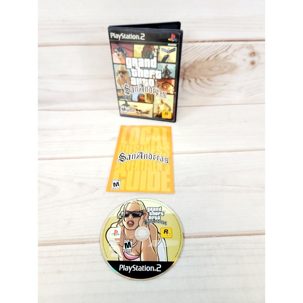 Grand Theft Auto: San Andreas Sony PlayStation 2 with Manual Tested